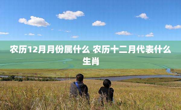 农历12月月份属什么 农历十二月代表什么生肖