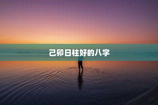 己卯日柱好的八字