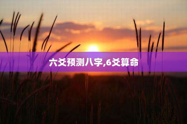 六爻预测八字,6爻算命