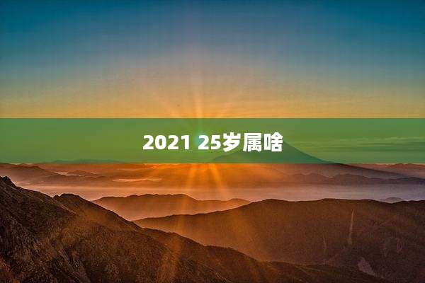 2021 25岁属啥