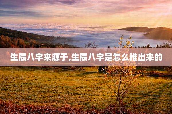 生辰八字来源于,生辰八字是怎么推出来的