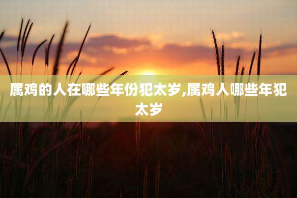属鸡的人在哪些年份犯太岁,属鸡人哪些年犯太岁