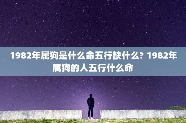 1982年属狗是什么命五行缺什么? 1982年属狗的人五行什么命