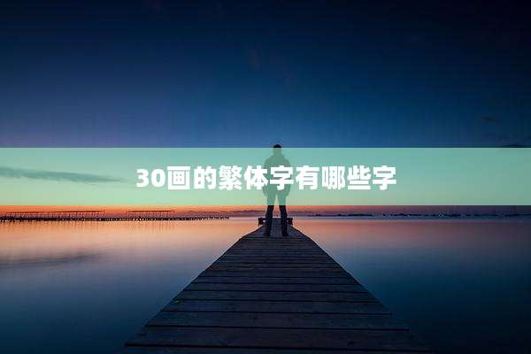30画的繁体字有哪些字