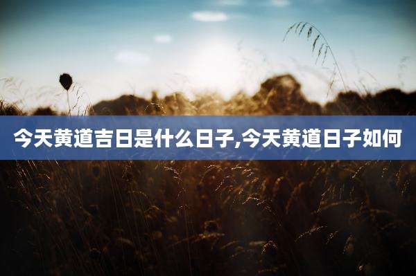 今天黄道吉日是什么日子,今天黄道日子如何