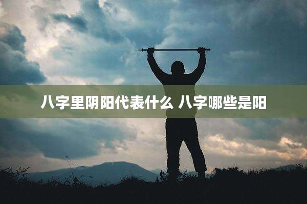 八字里阴阳代表什么 八字哪些是阳