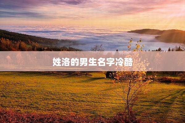姓洛的男生名字冷酷