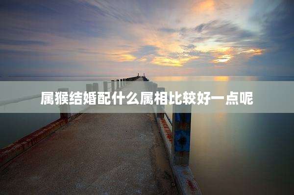 属猴结婚配什么属相比较好一点呢