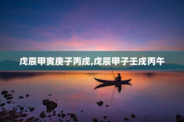 戊辰甲寅庚子丙戌,戊辰甲子壬戌丙午