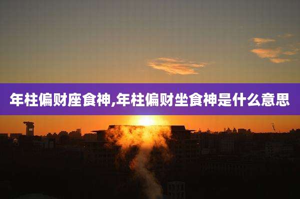 年柱偏财座食神,年柱偏财坐食神是什么意思
