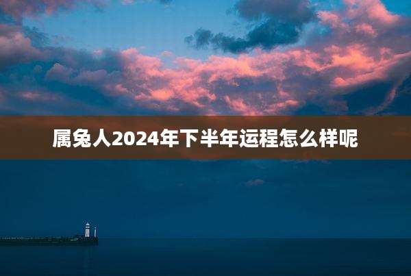 属兔人2024年下半年运程怎么样呢