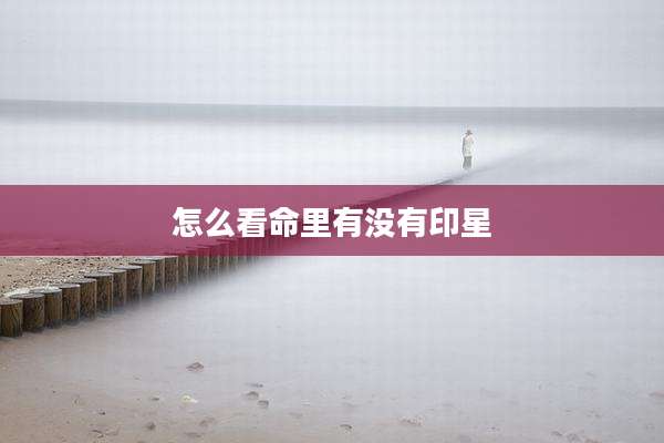 怎么看命里有没有印星