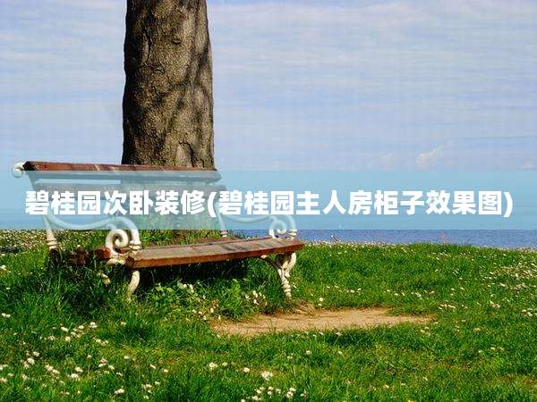 碧桂园次卧装修(碧桂园主人房柜子效果图)