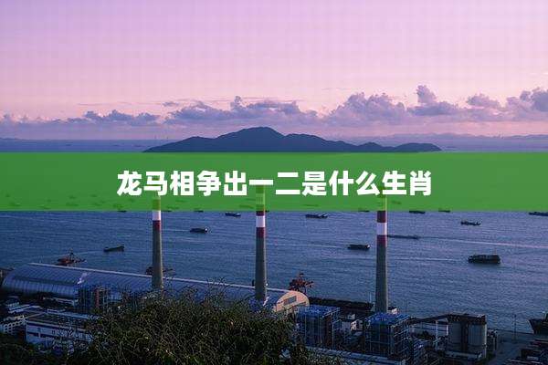 龙马相争出一二是什么生肖