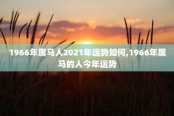 1966年属马人2021年运势如何,1966年属马的人今年运势