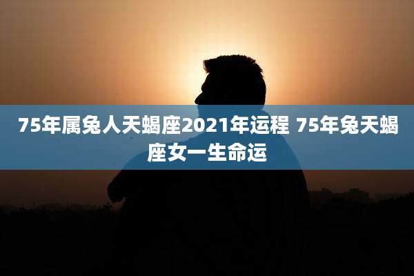 75年属兔人天蝎座2021年运程 75年兔天蝎座女一生命运