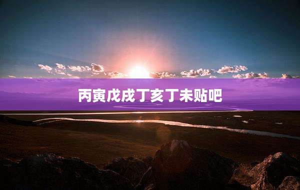 丙寅戊戌丁亥丁未贴吧