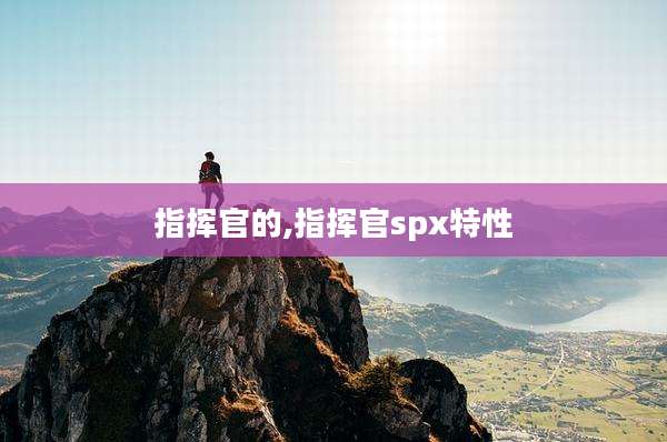 指挥官的,指挥官spx特性