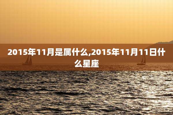 2015年11月是属什么,2015年11月11日什么星座