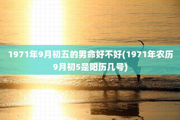 1971年9月初五的男命好不好(1971年农历9月初5是阳历几号)