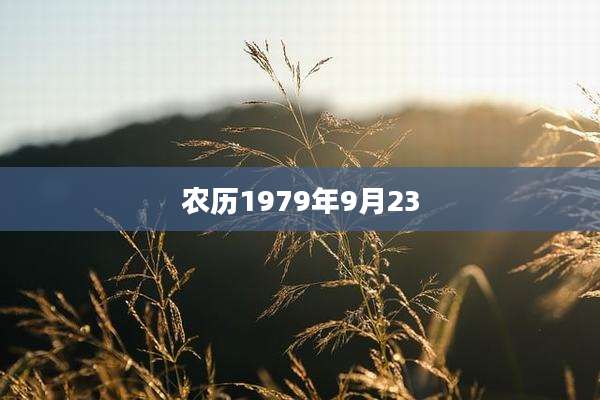 农历1979年9月23