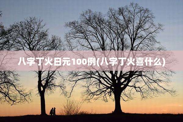八字丁火日元100例(八字丁火喜什么)