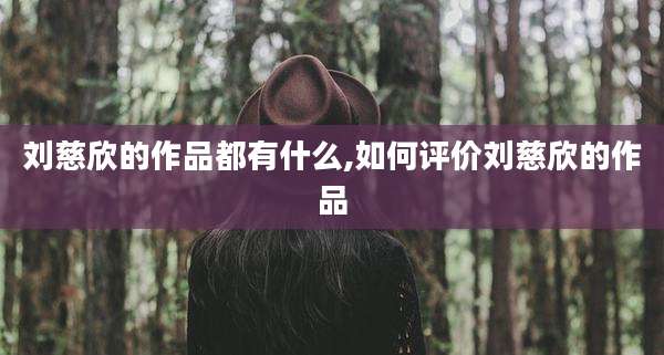 刘慈欣的作品都有什么,如何评价刘慈欣的作品