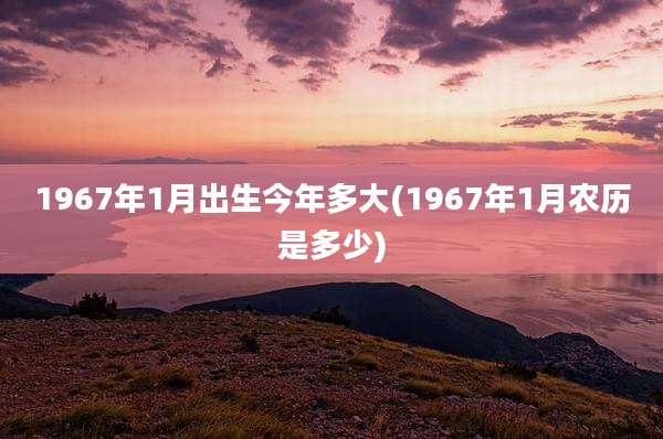 1967年1月出生今年多大(1967年1月农历是多少)