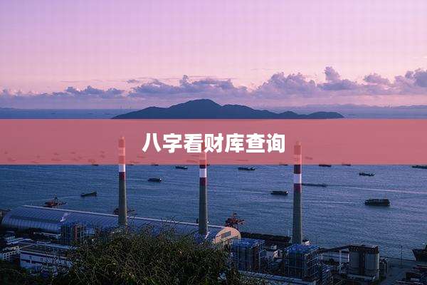 八字看财库查询