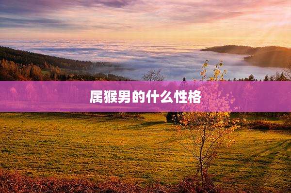 属猴男的什么性格