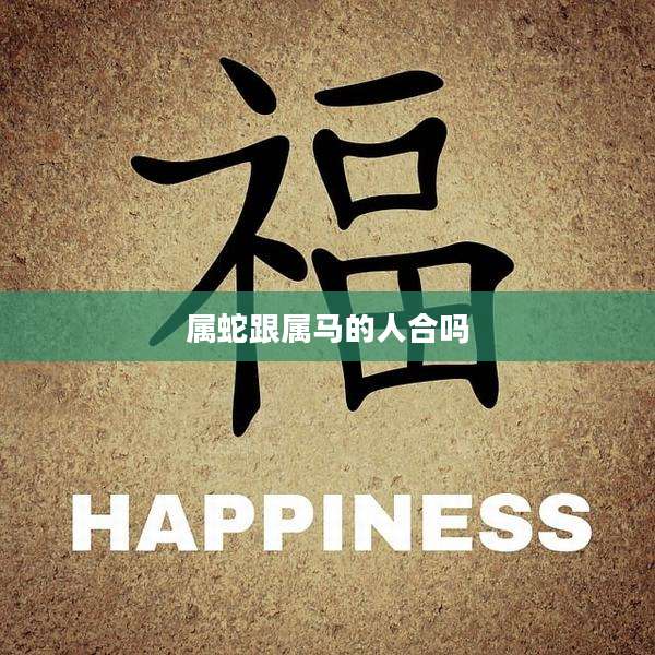 属蛇跟属马的人合吗