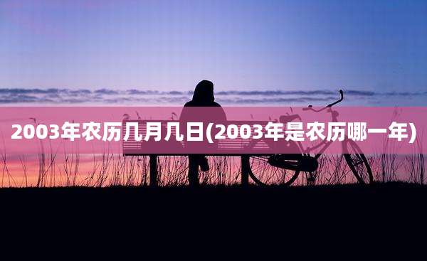 2003年农历几月几日(2003年是农历哪一年)