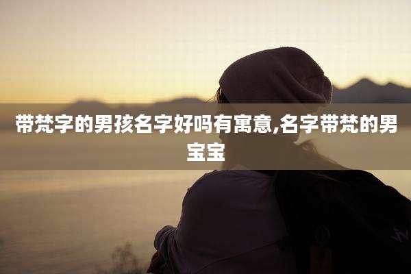 带梵字的男孩名字好吗有寓意,名字带梵的男宝宝