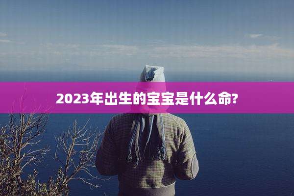2023年出生的宝宝是什么命?