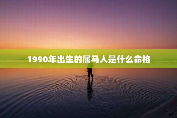 1990年出生的属马人是什么命格