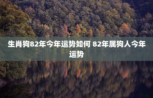 生肖狗82年今年运势如何 82年属狗人今年运势