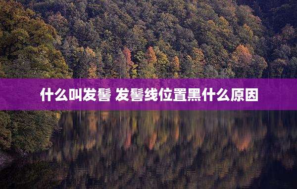什么叫发髻 发髻线位置黑什么原因