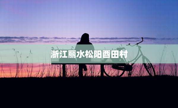 浙江丽水松阳酉田村