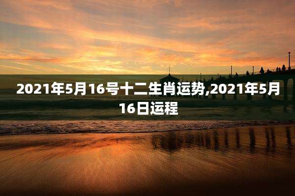 2021年5月16号十二生肖运势,2021年5月16日运程