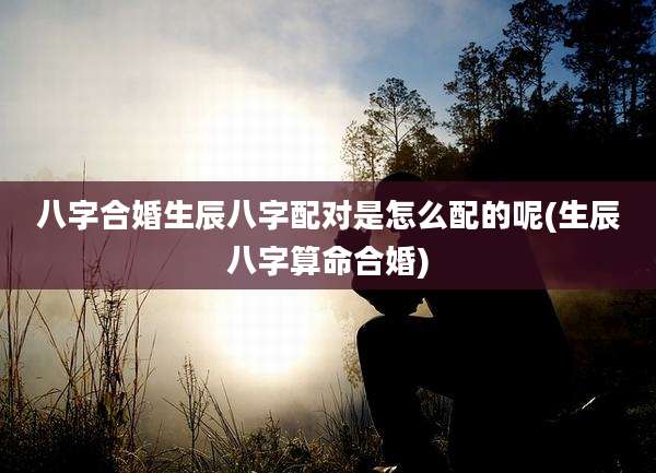八字合婚生辰八字配对是怎么配的呢(生辰八字算命合婚)