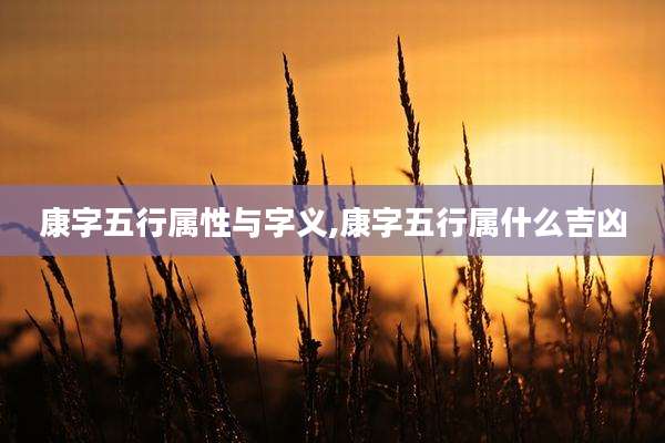 康字五行属性与字义,康字五行属什么吉凶