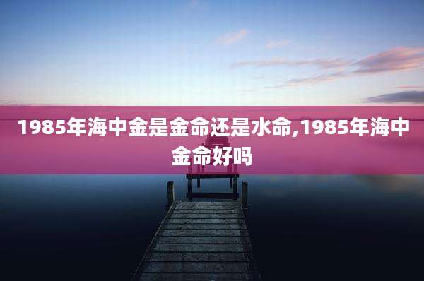 1985年海中金是金命还是水命,1985年海中金命好吗