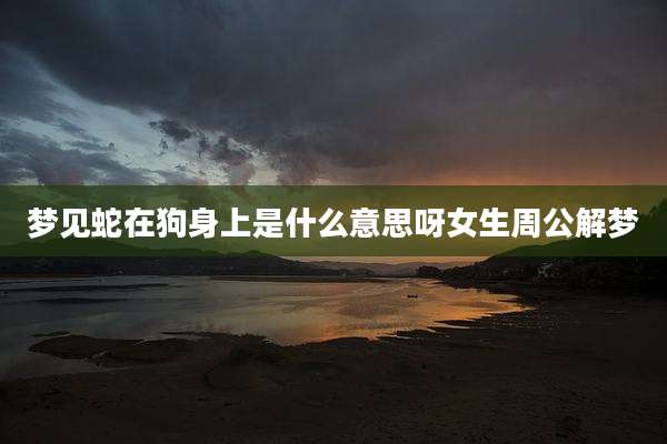梦见蛇在狗身上是什么意思呀女生周公解梦
