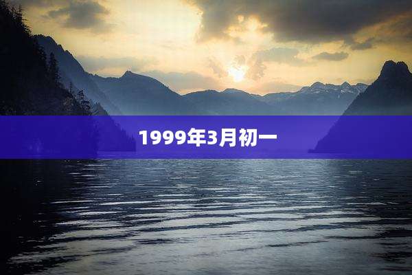 1999年3月初一