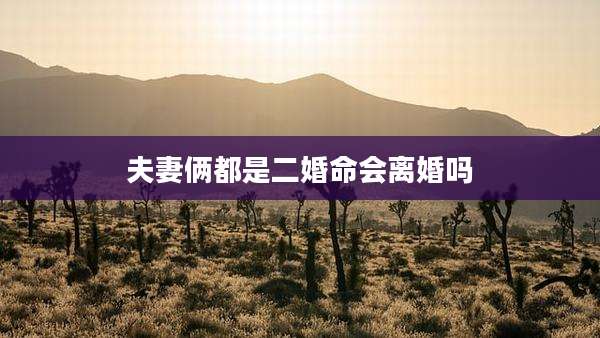 夫妻俩都是二婚命会离婚吗