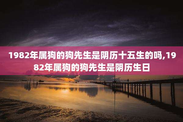 1982年属狗的狗先生是阴历十五生的吗,1982年属狗的狗先生是阴历生日