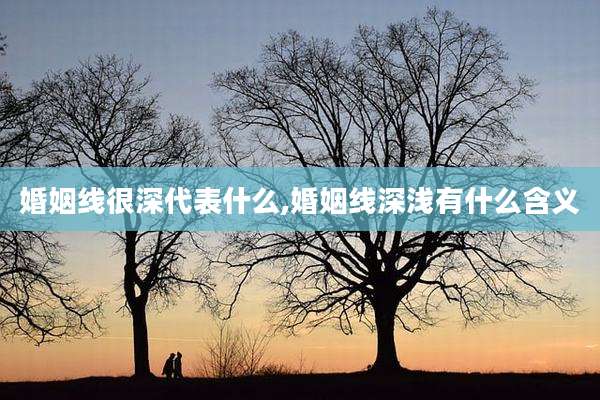 婚姻线很深代表什么,婚姻线深浅有什么含义