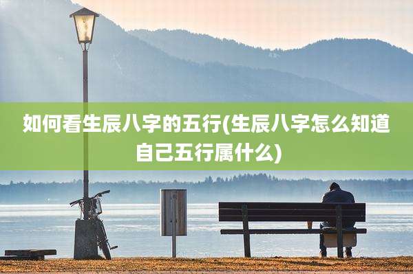 如何看生辰八字的五行(生辰八字怎么知道自己五行属什么)