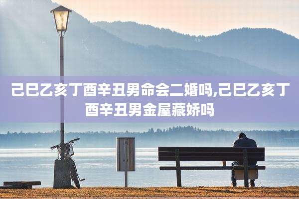 己巳乙亥丁酉辛丑男命会二婚吗,己巳乙亥丁酉辛丑男金屋藏娇吗