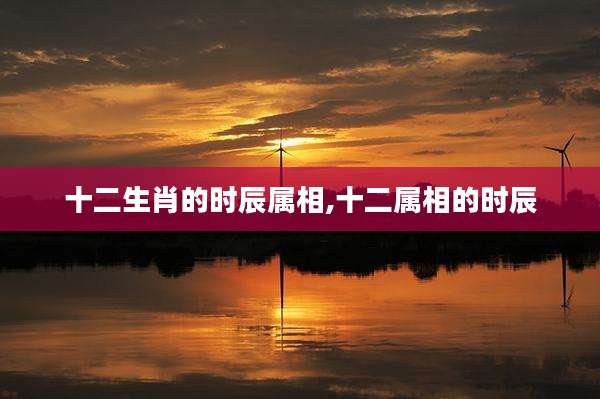 十二生肖的时辰属相,十二属相的时辰